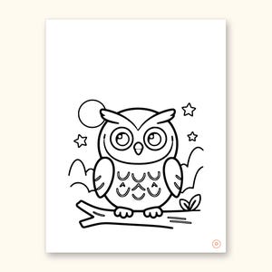 Animal ABC Coloring Book | Letter Tracing for Kids Ages 2-5 (Digital PDF): sample page 32 of 55