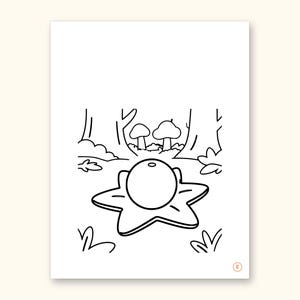 Mushroom Coloring Pages | ABC Letter Tracing for Kids Ages 2-5 (Digital PDF): sample page 12 of 55