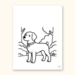 Dog Coloring Pages | ABC Letter Tracing for Kids Ages 2-5 (Digital PDF): sample page 48 of 55