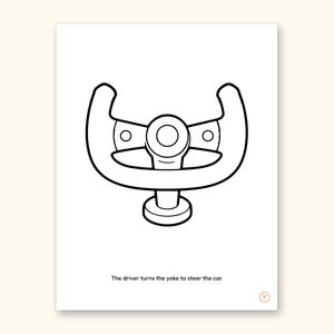 Car Coloring Pages | ABC Letter & Word Tracing for Kids Ages 4-8 (Digital PDF): sample page 52 of 55