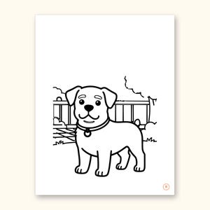 Dog Coloring Pages | ABC Letter Tracing for Kids Ages 2-5 (Digital PDF): sample page 38 of 55