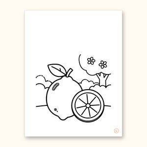Fruits and Vegetables Coloring Book - ABC Letter Tracing Printable PDF for Kids Ages 2-5: sample page 26 of 55