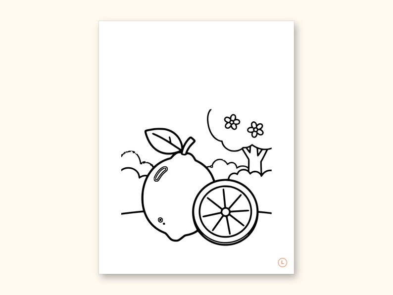 Fruits and Vegetables Coloring Book - ABC Letter Tracing Printable PDF for Kids Ages 2-5: sample page 26 of 55