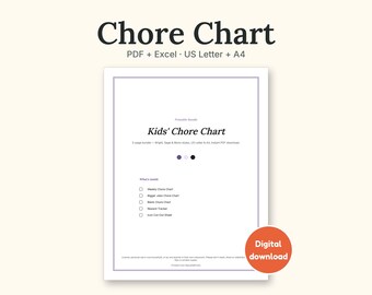 Takenlijst | Beloningstracker en uitknipbare pictogrammen voor drukke gezinnen (PDF + Excel)