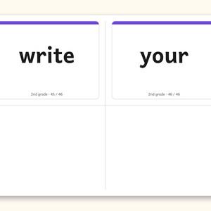 Sight Words | 2nd Grade Dolch Flashcards for Ages 7-8 (Digital PDF): sample page 29 of 30