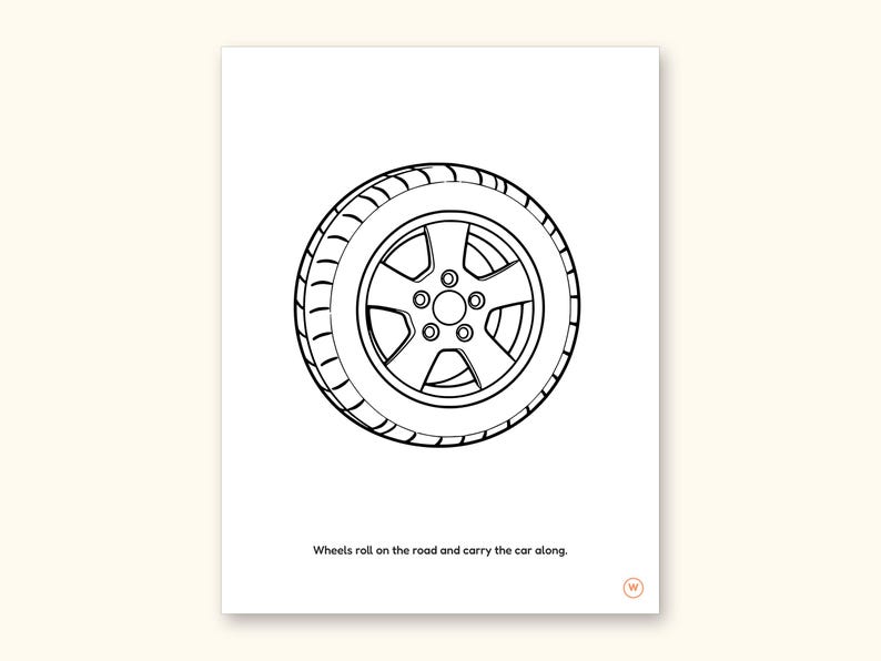Car Coloring Pages | ABC Letter & Word Tracing for Kids Ages 4-8 (Digital PDF): sample page 48 of 55