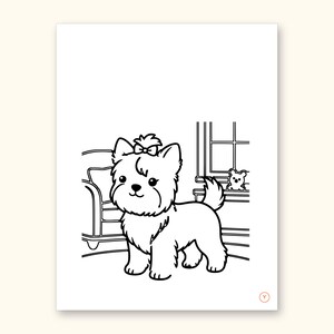 Dog Coloring Pages | ABC Letter Tracing for Kids Ages 2-5 (Digital PDF): sample page 52 of 55