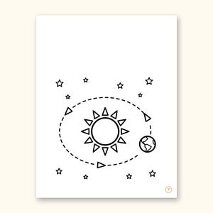 Space Coloring Pages | ABC Letter Tracing for Kids Ages 2-5 (Digital PDF): sample page 52 of 55