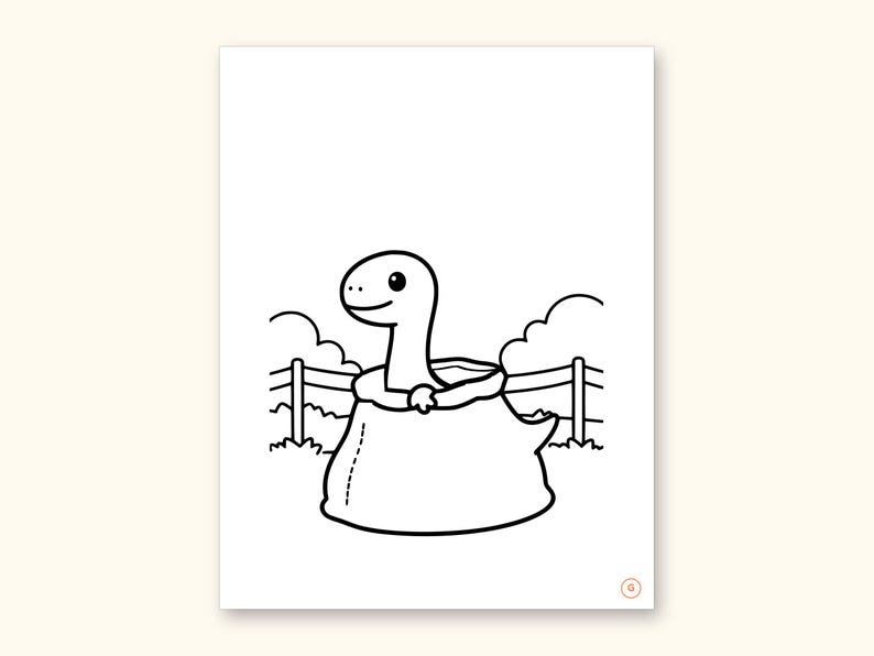 Dinosaur Party ABC Coloring Book | Letter Tracing for Toddlers (Digital PDF): sample page 16 of 55