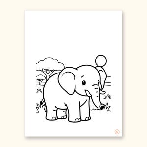 Animal ABC Coloring Book | Letter Tracing for Kids Ages 2-5 (Digital PDF): sample page 12 of 55