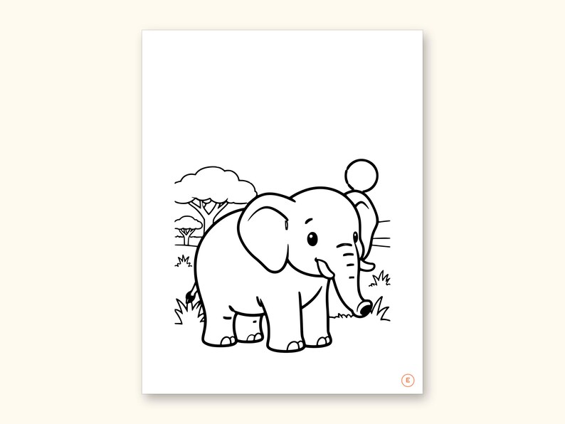Animal ABC Coloring Book | Letter Tracing for Kids Ages 2-5 (Digital PDF): sample page 12 of 55
