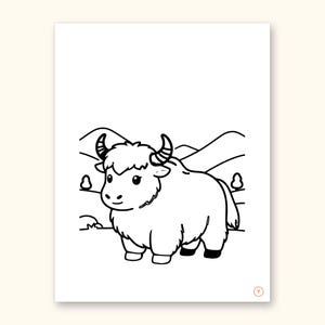 Animal ABC Coloring Book | Letter Tracing for Kids Ages 2-5 (Digital PDF): sample page 52 of 55