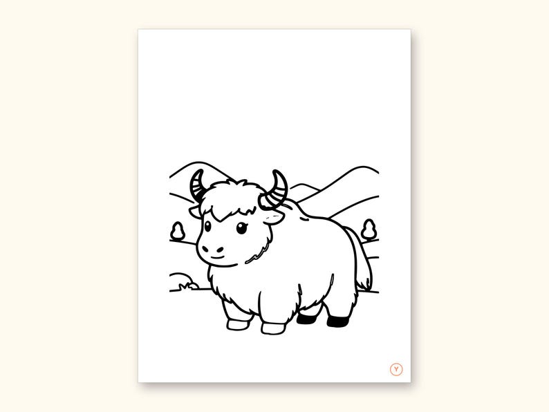 Animal ABC Coloring Book | Letter Tracing for Kids Ages 2-5 (Digital PDF): sample page 52 of 55