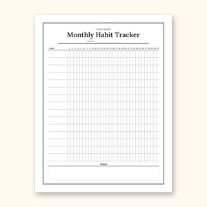 Habit Tracker | Undated Monthly and Weekly Grids for Home Use (Digital PDF): sample page 20 of 24