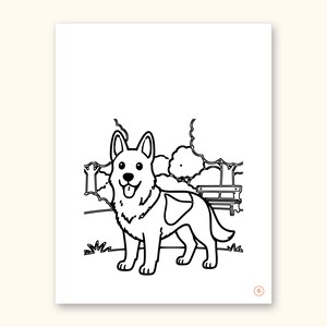Dog Coloring Pages | ABC Letter Tracing for Kids Ages 2-5 (Digital PDF): sample page 16 of 55
