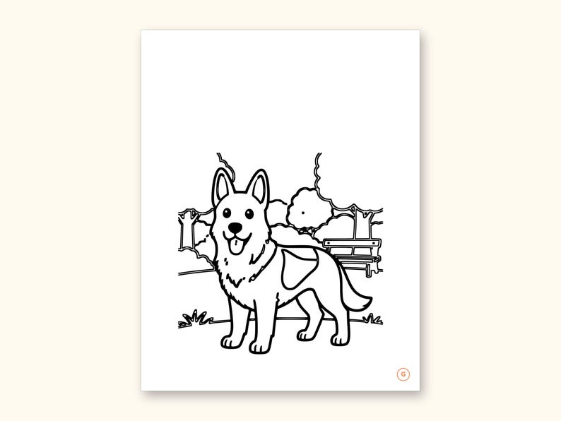 Dog Coloring Pages | ABC Letter Tracing for Kids Ages 2-5 (Digital PDF): sample page 16 of 55