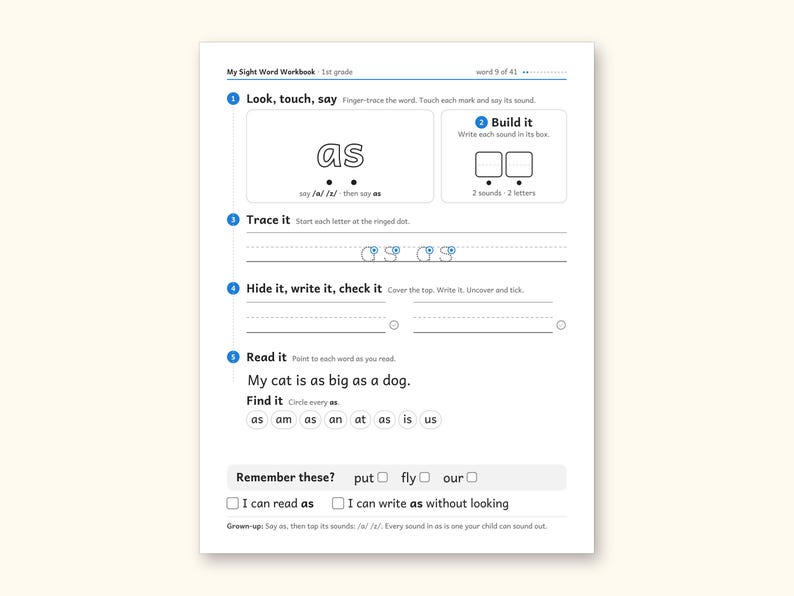 Sight Word Worksheets | 1st Grade Dolch Workbook for Ages 6-7 (Digital PDF): sample page 16 of 56