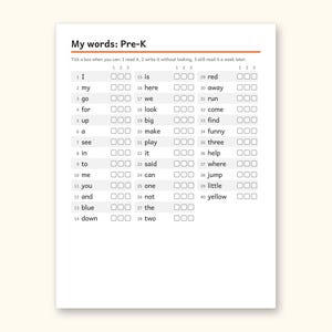 Sight Word Worksheets | Pre-K Dolch Workbook for Ages 4-5 (Digital PDF): sample page 54 of 58