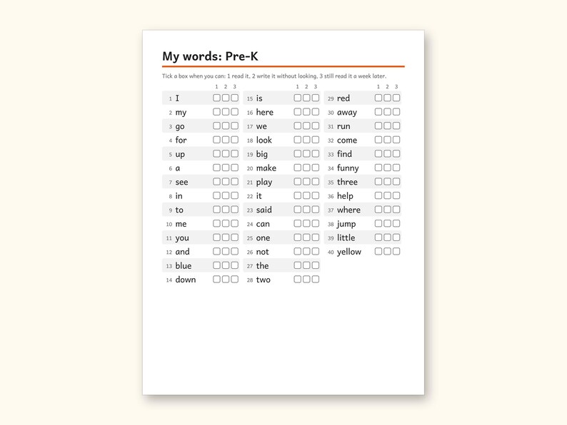 Sight Word Worksheets | Pre-K Dolch Workbook for Ages 4-5 (Digital PDF): sample page 54 of 58