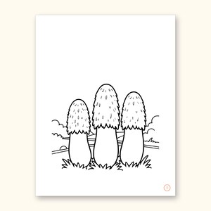 Mushroom Coloring Pages | ABC Letter Tracing for Kids Ages 2-5 (Digital PDF): sample page 20 of 55