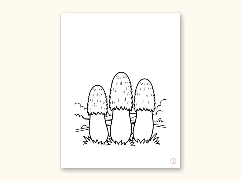 Mushroom Coloring Pages | ABC Letter Tracing for Kids Ages 2-5 (Digital PDF): sample page 20 of 55