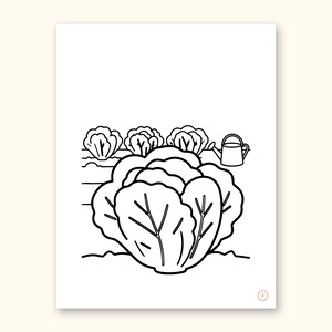 Fruits and Vegetables Coloring Book - ABC Letter Tracing Printable PDF for Kids Ages 2-5: sample page 20 of 55