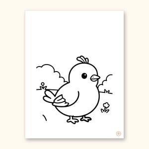 Animal ABC Coloring Book | Letter Tracing for Kids Ages 2-5 (Digital PDF): sample page 36 of 55