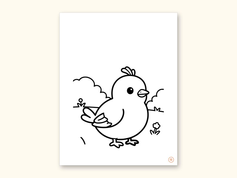 Animal ABC Coloring Book | Letter Tracing for Kids Ages 2-5 (Digital PDF): sample page 36 of 55