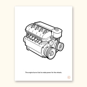 Car Coloring Pages | ABC Letter & Word Tracing for Kids Ages 4-8 (Digital PDF): sample page 12 of 55