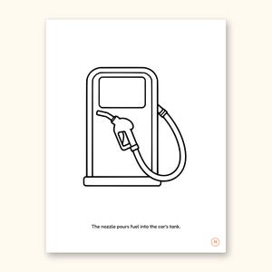 Car Coloring Pages | ABC Letter & Word Tracing for Kids Ages 4-8 (Digital PDF): sample page 30 of 55