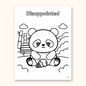 Animal Coloring Pages | 25 Feelings Pictures for Kids Ages 4-8 (Digital PDF): sample page 22 of 29