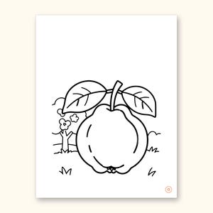 Fruits and Vegetables Coloring Book - ABC Letter Tracing Printable PDF for Kids Ages 2-5: sample page 36 of 55