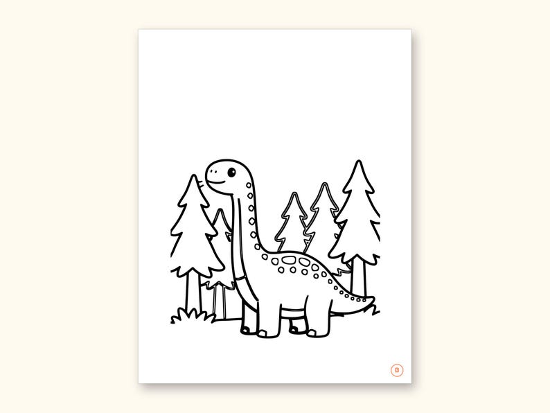 Dinosaur ABC Coloring Book, Letter Tracing, Ages 2-5 (Digital PDF): sample page 6 of 55