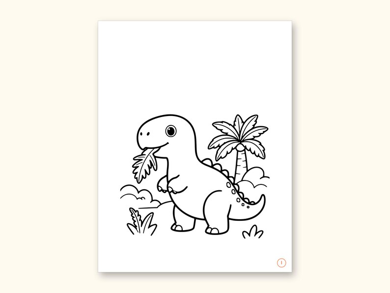 Dinosaur ABC Coloring Book, Letter Tracing, Ages 2-5 (Digital PDF): sample page 20 of 55