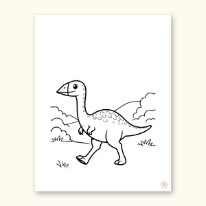 Dinosaur ABC Coloring Book, Letter Tracing, Ages 2-5 (Digital PDF): sample page 16 of 55