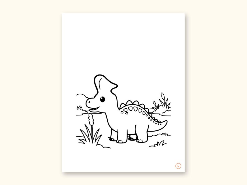 Dinosaur ABC Coloring Book, Letter Tracing, Ages 2-5 (Digital PDF): sample page 26 of 55
