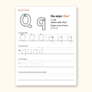 Animal Coloring Pages | ABC Letter Tracing for Kids Ages 5-6 (Digital PDF): sample page 41 of 64