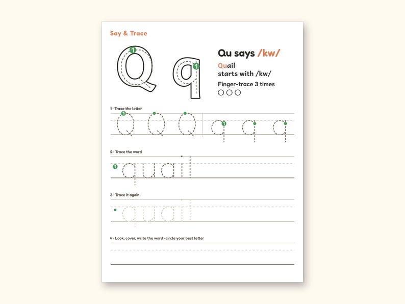 Animal Coloring Pages | ABC Letter Tracing for Kids Ages 5-6 (Digital PDF): sample page 41 of 64
