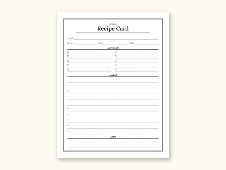 Meal Planner | Grocery List for Home Cooks (PDF + Excel): sample page 19 of 20