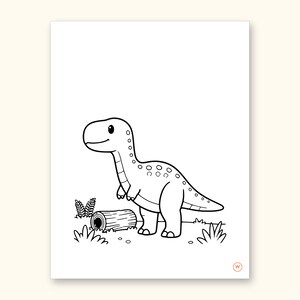 Dinosaur Coloring Pages | Detailed Scenes ABC Tracing for Ages 4-8 (Digital PDF): sample page 48 of 55