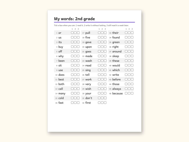 Sight Word Worksheets | 2nd Grade Dolch Workbook for Ages 7-8 (Digital PDF): sample page 61 of 62