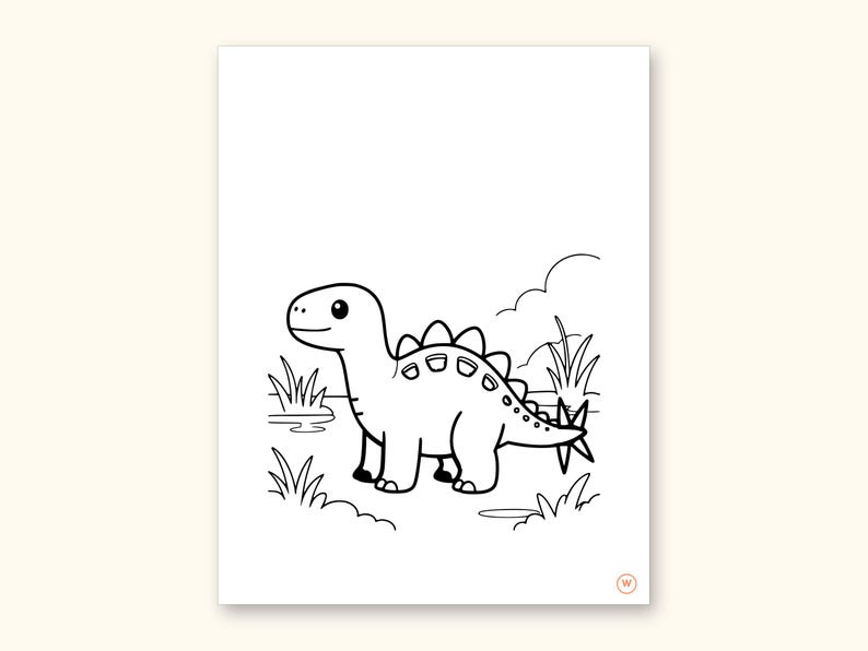 Dinosaur ABC Coloring Book, Letter Tracing, Ages 2-5 (Digital PDF): sample page 48 of 55