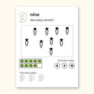 Counting Worksheets | Farm Ten Frame Mats for Preschool Ages 3-5 (Digital PDF): sample page 9 of 10