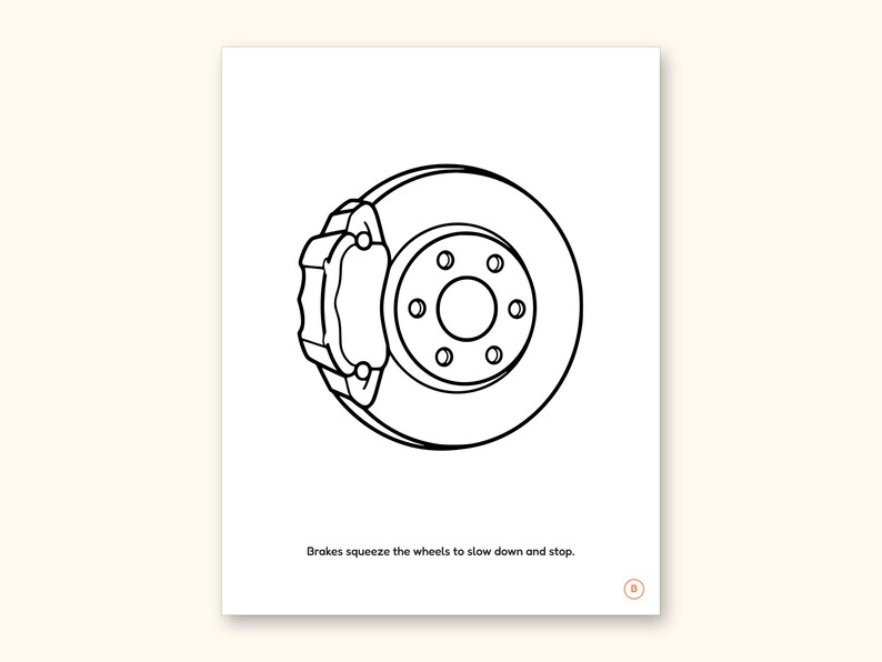Car Coloring Pages | ABC Letter & Word Tracing for Kids Ages 4-8 (Digital PDF): sample page 6 of 55