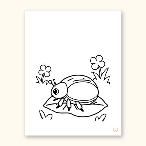 Nature Coloring Pages | ABC Letter Tracing for Kids Ages 2-5 (Digital PDF): sample page 22 of 55