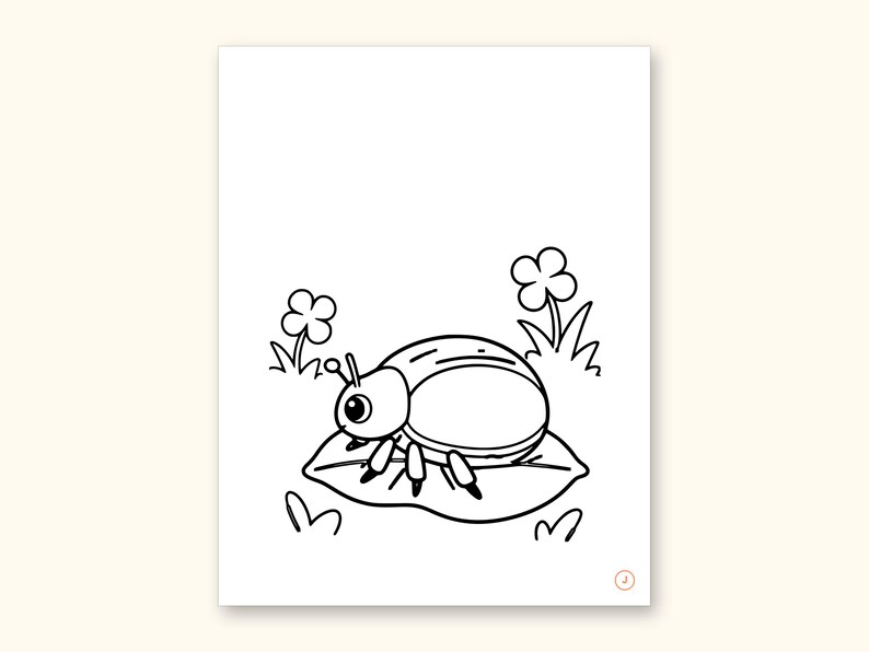 Nature Coloring Pages | ABC Letter Tracing for Kids Ages 2-5 (Digital PDF): sample page 22 of 55