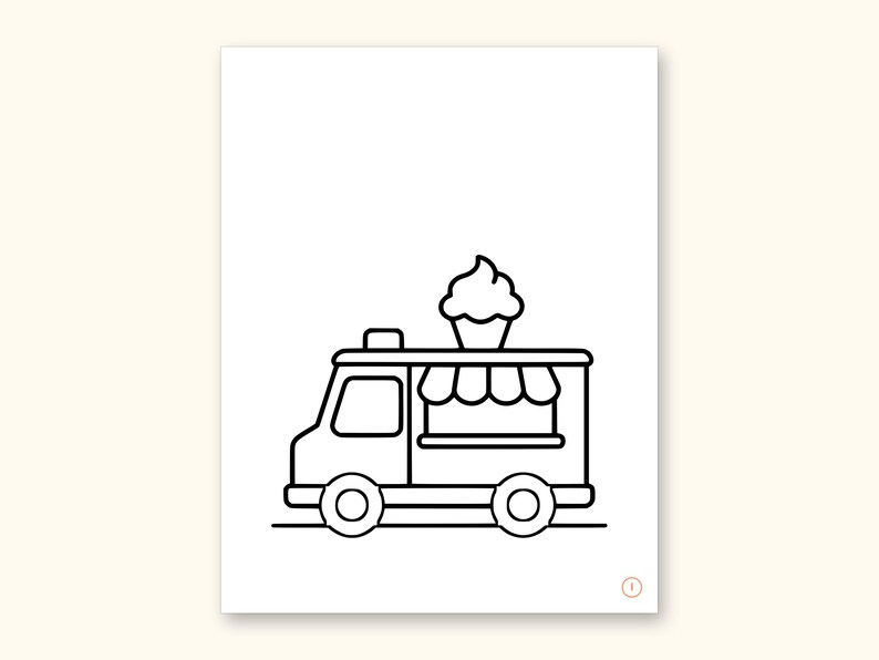 Truck Coloring Pages | ABC Letter Tracing for Kids Ages 2-4 (Digital PDF): sample page 20 of 55
