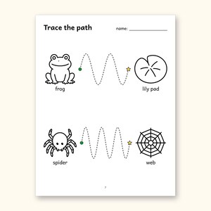 Tracing Worksheets | Farm Animals Pre-Writing Paths for Preschool (Digital PDF): sample page 7 of 12