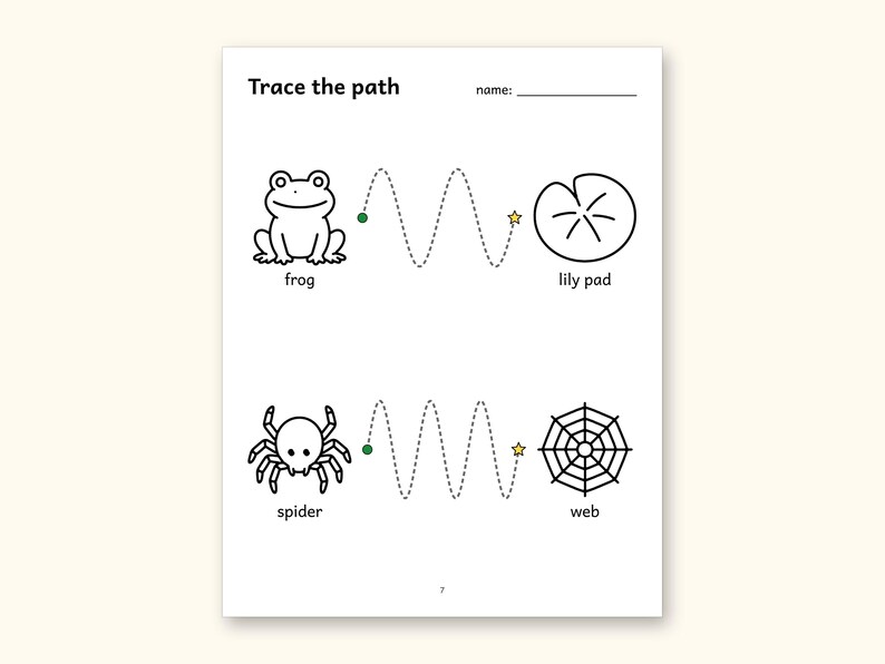 Tracing Worksheets | Farm Animals Pre-Writing Paths for Preschool (Digital PDF): sample page 7 of 12