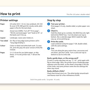 Sight Words | 1st Grade Dolch Flashcards for Ages 6-7 (Digital PDF): sample page 2 of 28